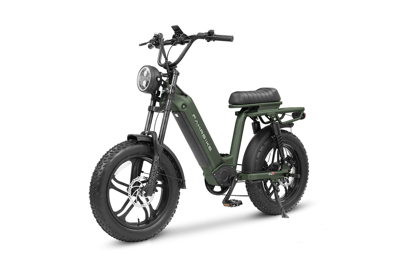 dark-green Fahrbike Roadster73 Plus 750W | Moped-Style eBike