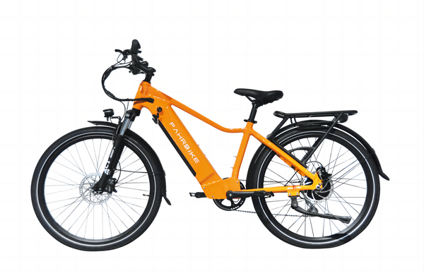 orange Cruz 500W City Commuter eBike 27.5" City Tires | Fahrbike eBikes