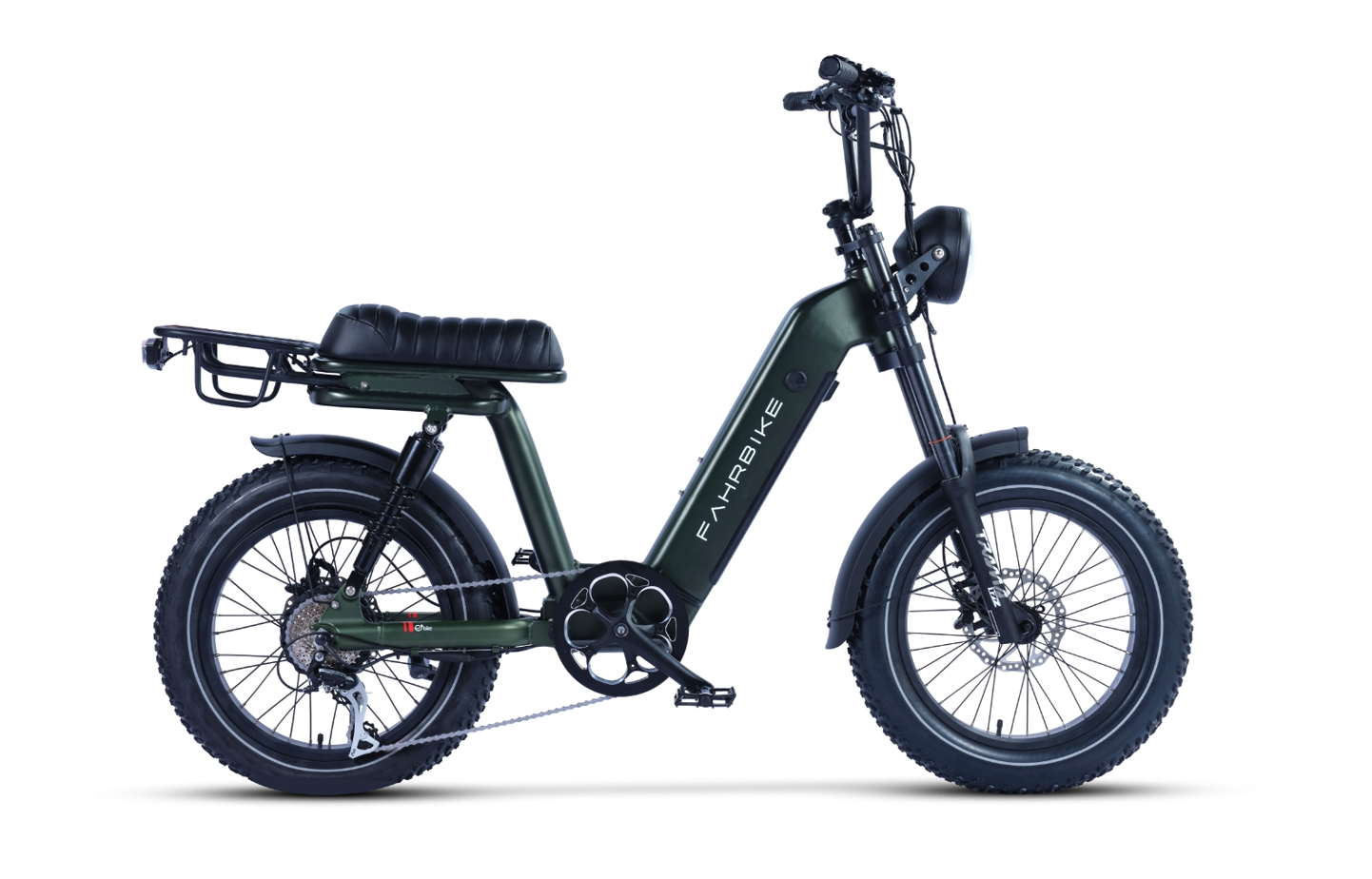 dark-green Moped-Style eBike Roadstar73 750W | Fahrbike eBikes