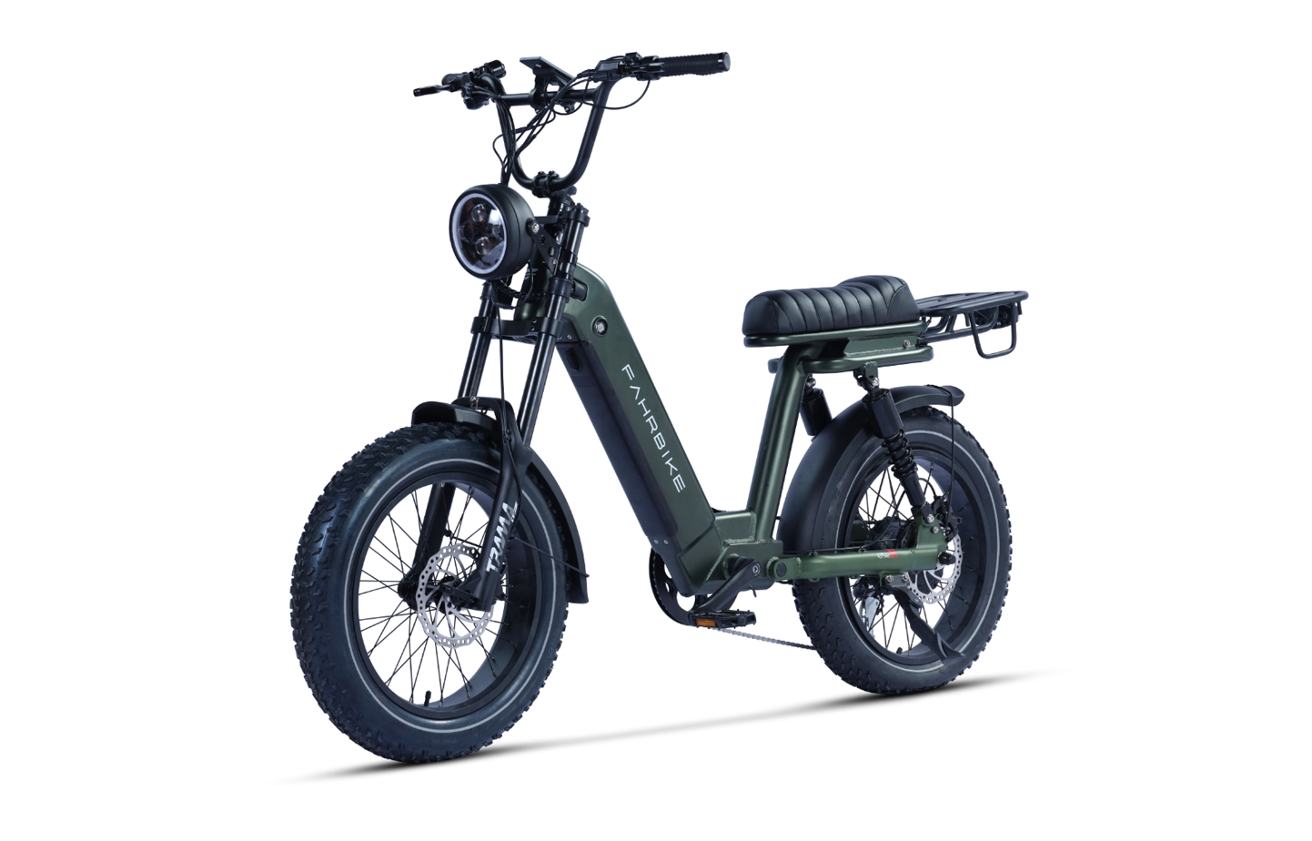 dark-green Moped-Style eBike Roadstar73 750W | Fahrbike eBikes