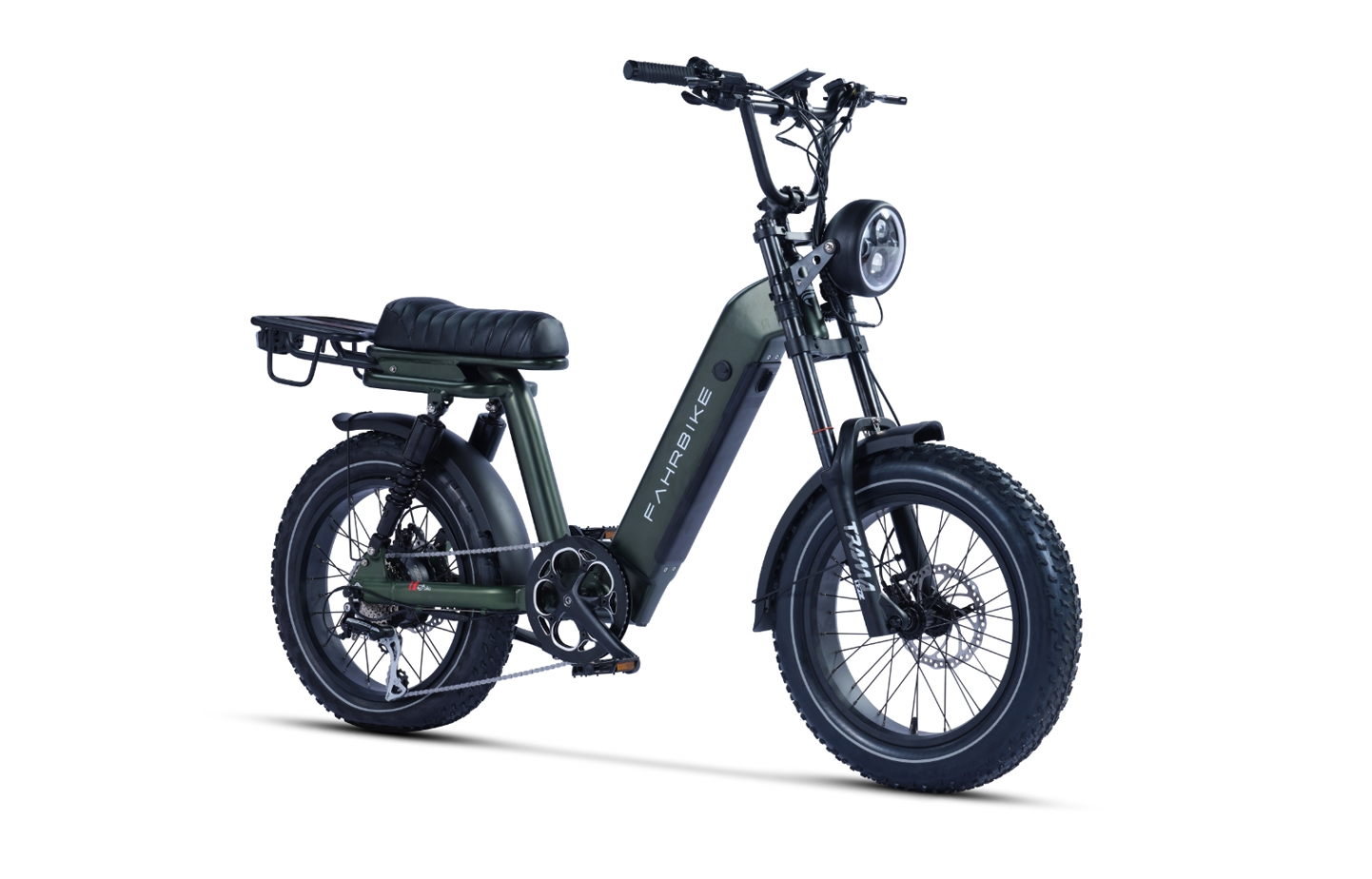 dark-green Moped-Style eBike Roadstar73 750W | Fahrbike eBikes