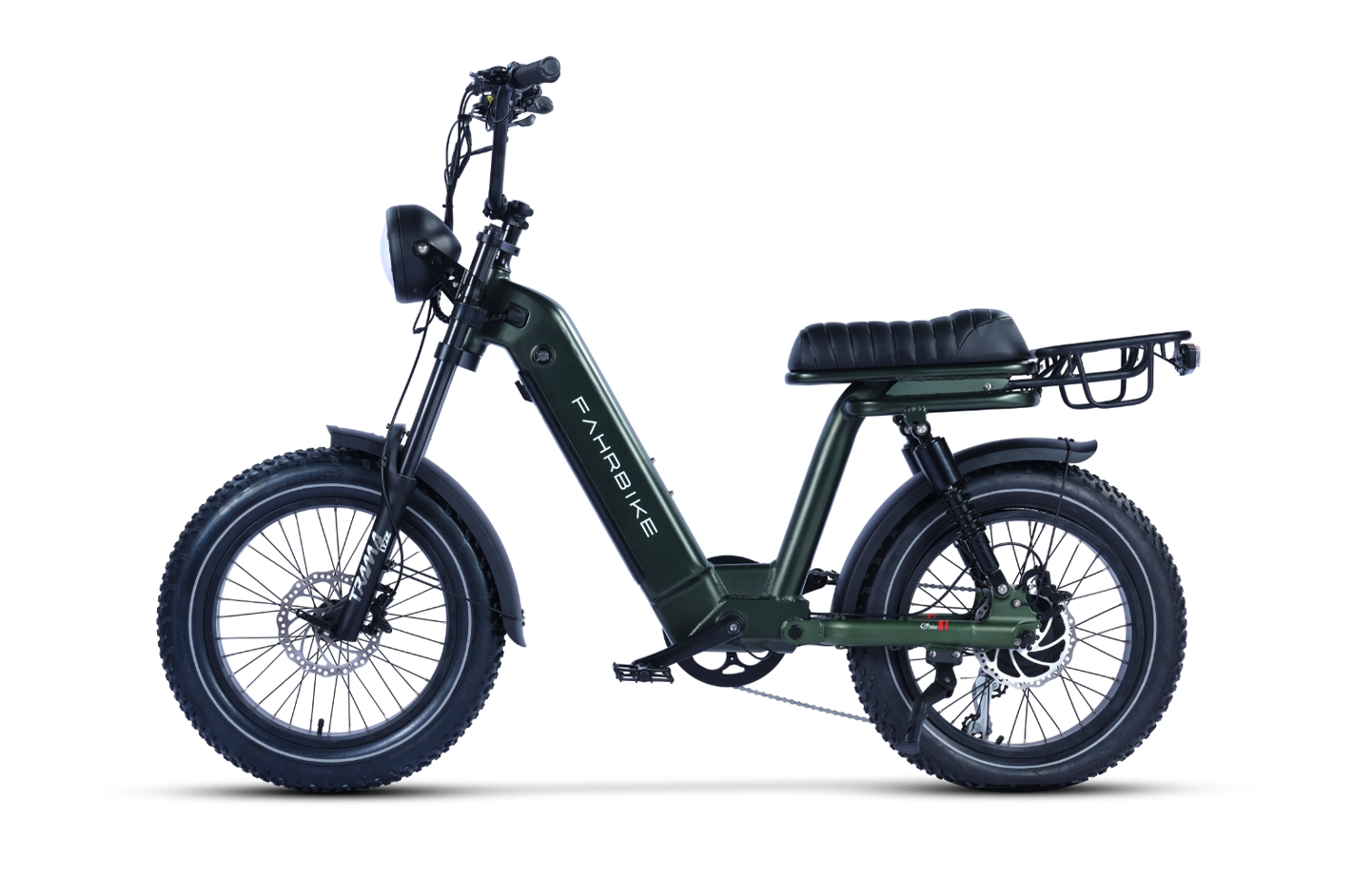 dark-green Moped-Style eBike Roadstar73 750W | Fahrbike eBikes