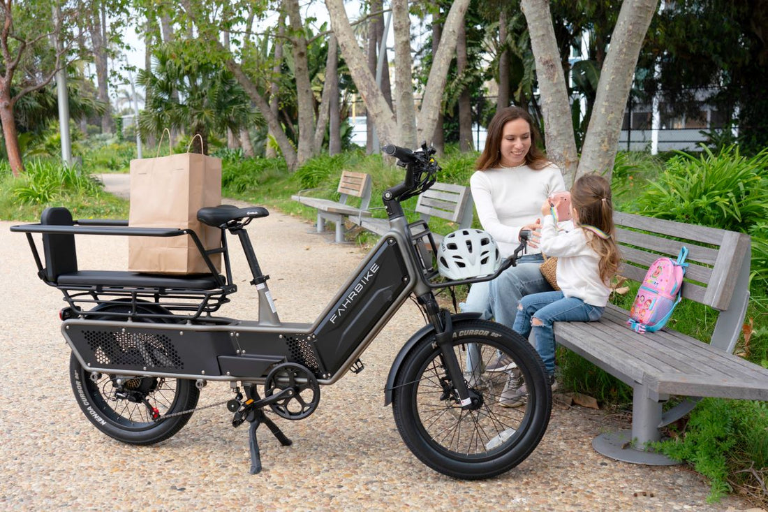 fahrbike family cargo urbancarry ebike for children